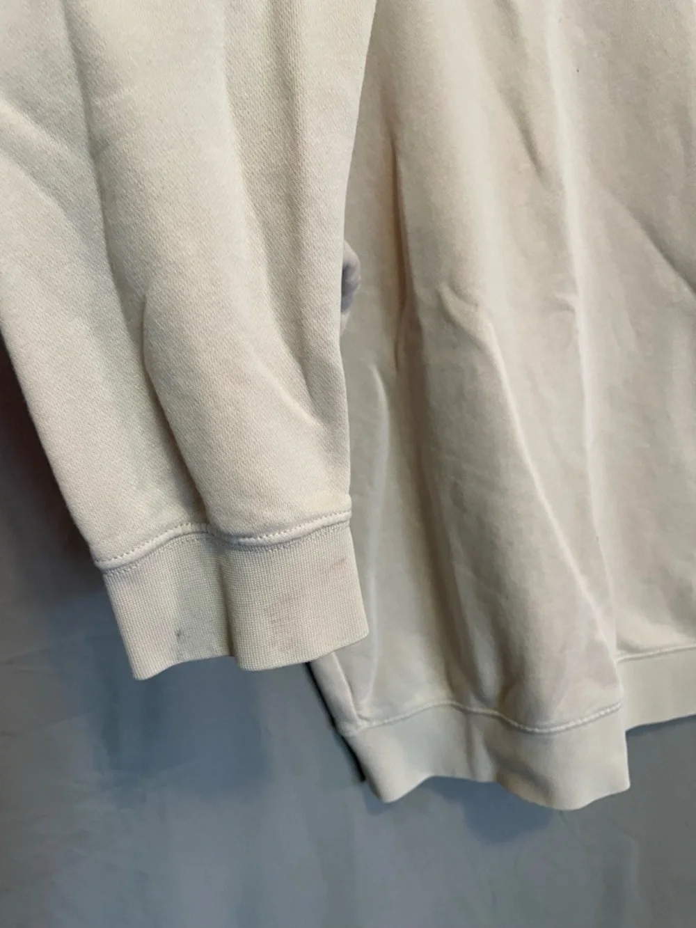 Nike Women's Crewneck Sweatshirt in Light Beige with White Logo swoosh tan casua - Picture 5 of 6